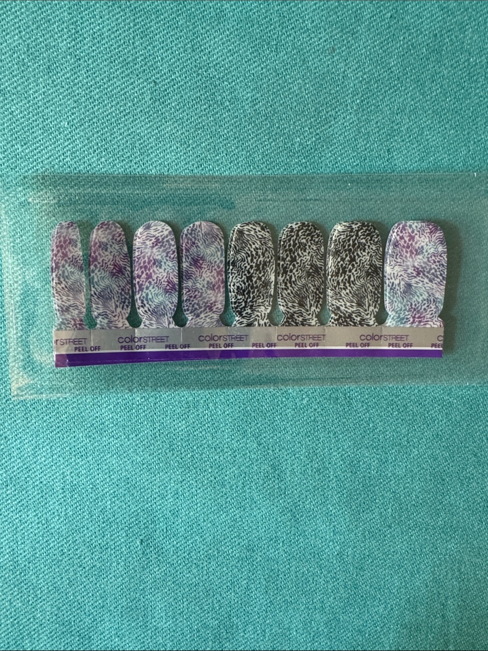 Color Street Nail Strips Subscription box sets — Pink, Coral, Purple & Black Mix - Picture 6 of 6